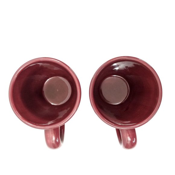 Ciao Burgundy 2 Coffee Mugs by Artimino Red Cups - Picture 6 of 9